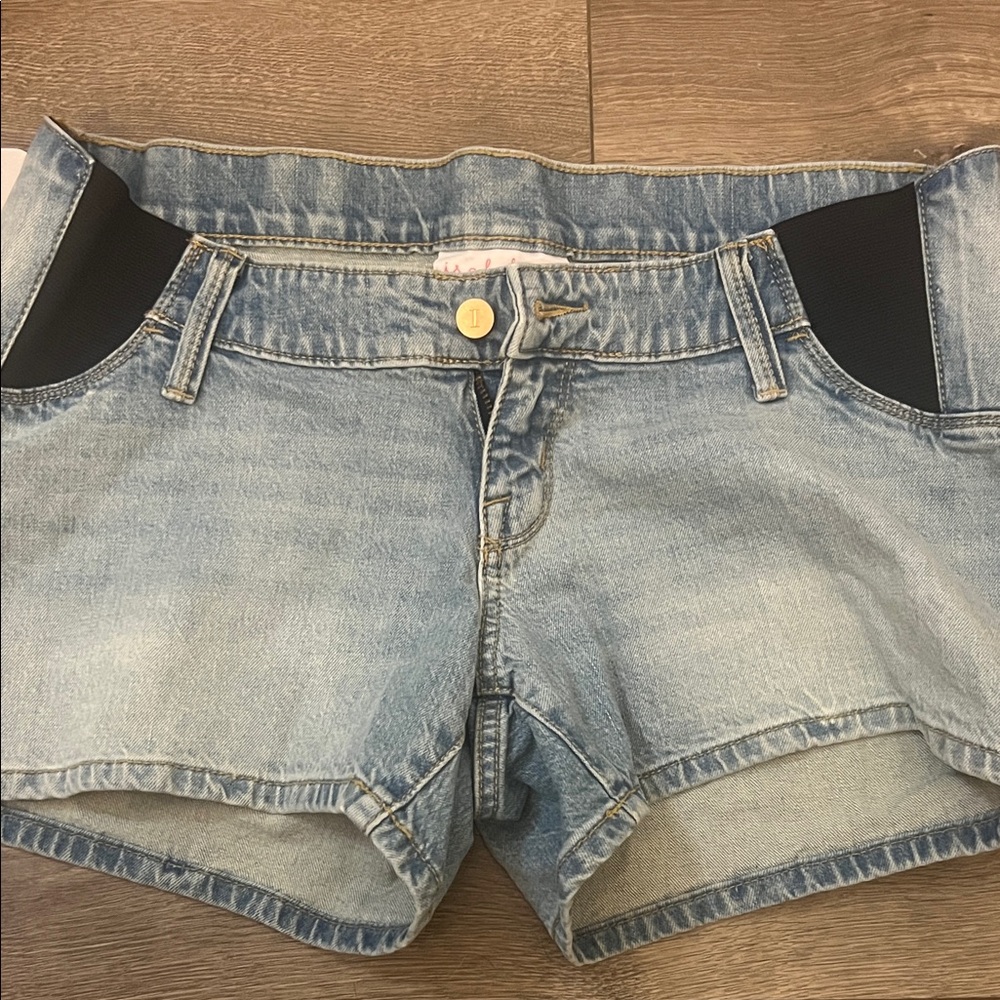 Isabel Maternity by Ingrid & Isabel Light Blue Denim Shorts